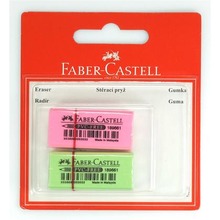Gumka Faber-Castell neonowa mała 2 sztuki blister
