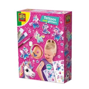 Jednorożec tatuaże i brokaty