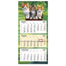 Kalendarz 2023 Trójdzielny płaska główka SB8-9 Koty