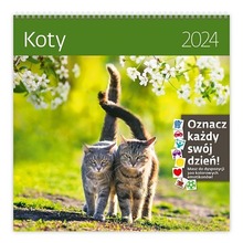 Kalendarz 2024 30x30 Koty HELMA