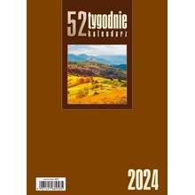 Kalendarz 2024 Biurkowy stojący brązowy