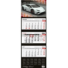 Kalendarz 2024 trójdzielny Lamborghini