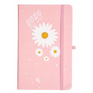 Kalendarz 2026 18 m-cy Hip hop A5 tygodniowy stokrotka morelowa