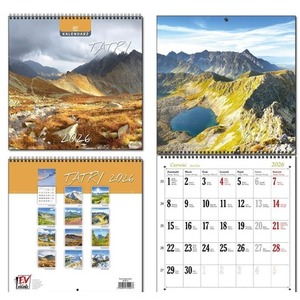 Kalendarz 2026 30x60 13 planszowy Tatry