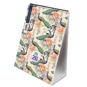 Kalendarz 2026 A5 pionowy ze spiralką pawie