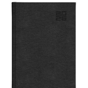 Kalendarz 2026  Aluminium Standard B6 dzienny czarny