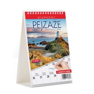 Kalendarz 2026 biurkowy A5 miesięczny pejzaże