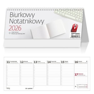 Kalendarz 2026 biurkowy notatnikowy tygodniowy
