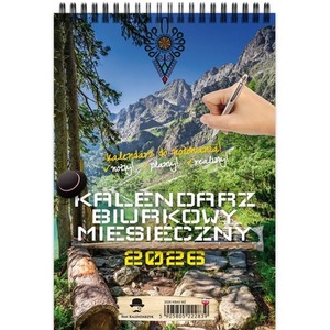 Kalendarz 2026 biurkowy pionowy miesięczny na spirali KBA5-MZ