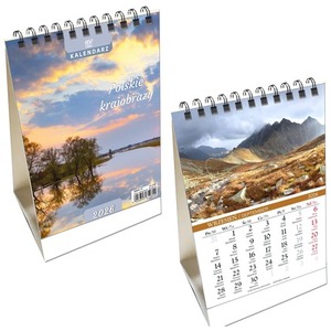 Kalendarz 2026 biurkowy pionowy Polskie Krajobrazy
