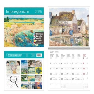 Kalendarz 2026 ścienny Impresjonizm z naklejkami