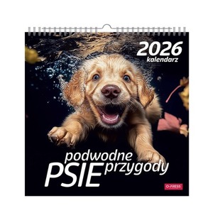 Kalendarz 2026  Psy pod Wodą kwadrat ścienny