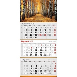 Kalendarz 2026 trójdzielny 3D MIX