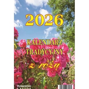 Kalendarz 2026 zdzierak tradycyjny z różą