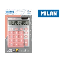 Kalkulator duże klawisze Milan silver różowy bateria słoneczna