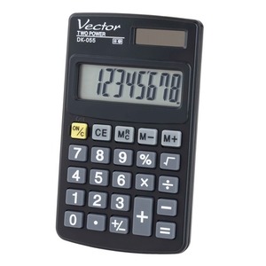 Kalkulator kieszonkowy Vector DK-055 BLK