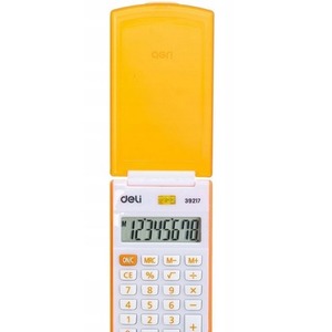 Kalkulator kieszonkowy zamykany pomarańczowy DELI