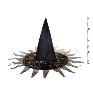Kapelusz czarownicy M03 czarno-złoty 40x34cm