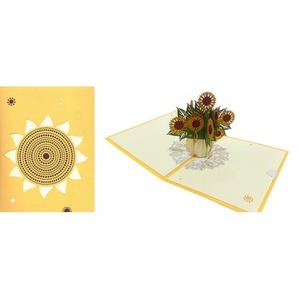 Karnet 12x18 cm + koperta POP-UP Słoneczniki