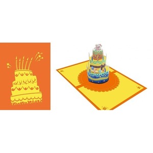 Karnet 12x18 cm + koperta POP-UP Tort