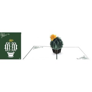 Karnet 12x18cm + koperta POP-UP Kaktus