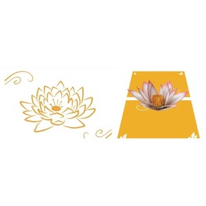 Karnet 12x18cm + koperta POP-UP Nenufar