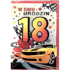 Karnet 18-stka naklejany 3D nr 001 + koperta