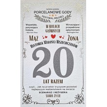 Karnet 20 rocznica ślubu (porcelanowa)