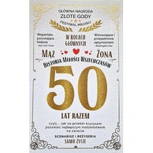 Karnet 50 rocznica ślubu (złota)