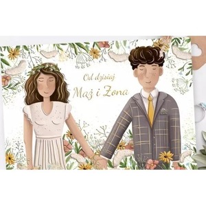 Karnet A5 Ślub Para Boho