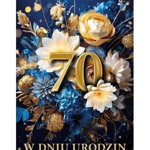 Karnet B6 3D Urodziny 70