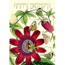Karnet B6 brokat z kopertą Urodziny Passiflora