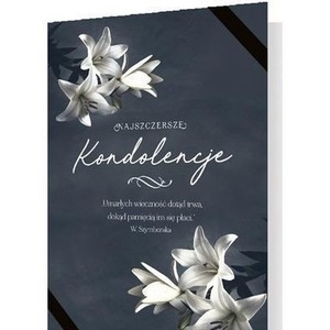 Karnet B6 Kondolencje