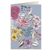 Karnet B6 + koperta 6092 Fioletowe kwiaty