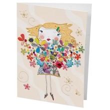 Karnet B6 + koperta Dziewczyna z kwiatami
