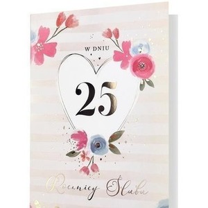 Karnet B6 Rocznica ślubu 25