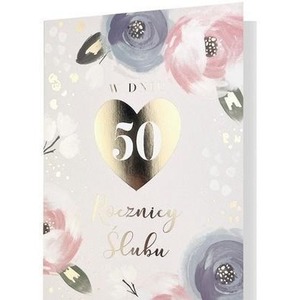 Karnet B6 Rocznica ślubu 50