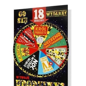 Karnet B6 Urodziny 18
