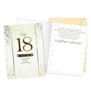 Karnet B6 Urodziny 18