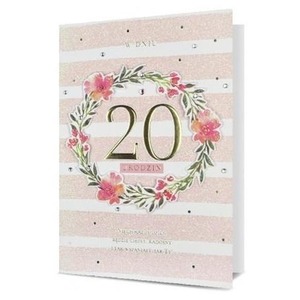 Karnet B6 Urodziny 20 HM200-2286