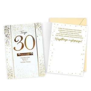 Karnet B6 Urodziny 30