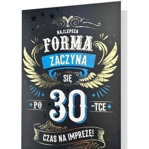 Karnet B6 Urodziny 30
