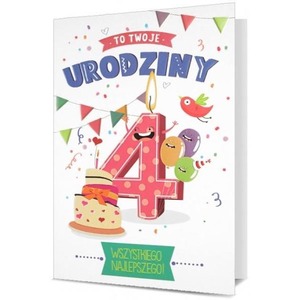 Karnet B6 Urodziny 4 HM200-2602