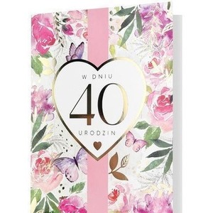 Karnet B6 Urodziny 40