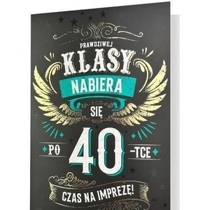 Karnet B6 Urodziny 40