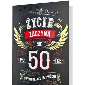 Karnet B6 Urodziny 50