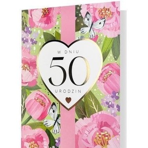 Karnet B6 Urodziny 50