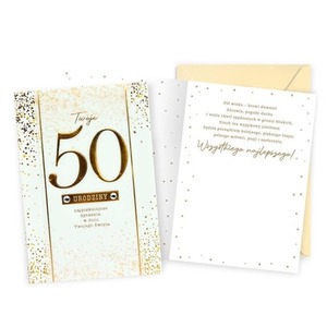 Karnet B6 Urodziny 50