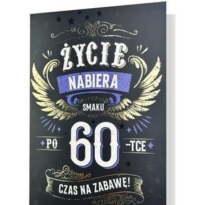 Karnet B6 Urodziny 60