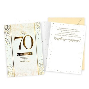 Karnet B6 Urodziny 70